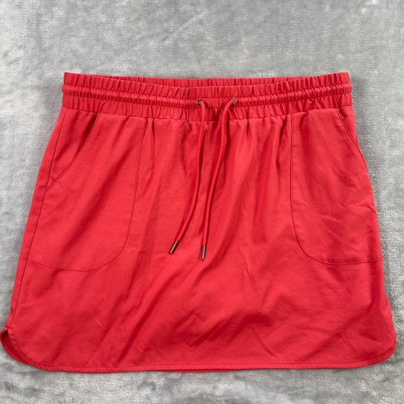 St Johns Bay Skort Womens Large Pink Skirt with Shorts Pull On Drawstring - Picture 1 of 12